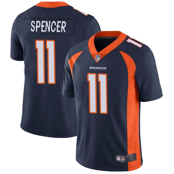 Men's Denver Broncos #11 Diontae Spencer Navy Vapor Untouchable Limited Stitched NFL Jersey Men's Denver Broncos #11 Diontae Spencer Navy Vapor Untouchable Limited Stitched NFL Jersey